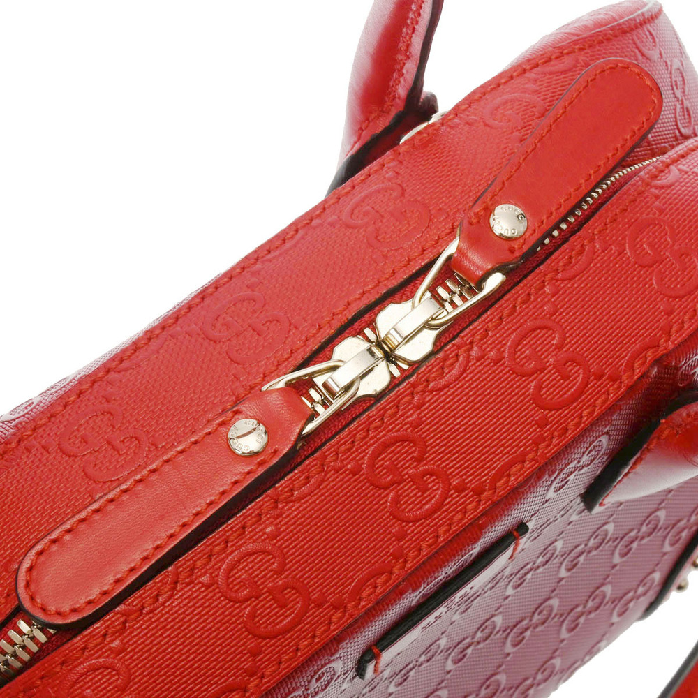 GUCCI Bright Diamante Studded Red Leather Handbag - Picture 9 of 9